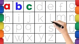 Alphabet, ABC song, abcd, a to z, Kids rhymes, alphabet tracing with dotted lines 