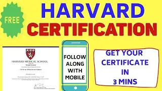 Harvard Free Certification Course | Get Your Certification in 5  minutes from Harvard
