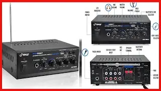 Pyle Bluetooth Mini Blue Series Home Audio Amplifier - Compact Desktop Home Theater-Stereo Amplifier