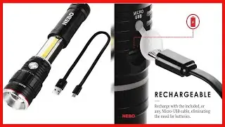 Great product -  NEBO SLYDE King 500 Lumen USB Rechargeable LED Flashlight with Red Work Light, Brig