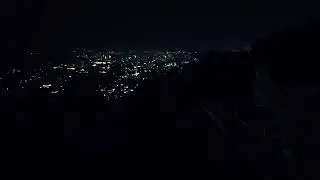 ASMR Crickets at Night 🌙 City Lights Sky View | Deep Sleep, Insomnia Relief, Relaxing Nature