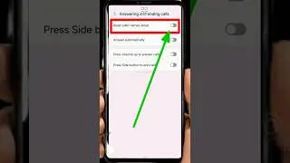 How to Enable Read Caller Names Aloud in Samsung #shorts