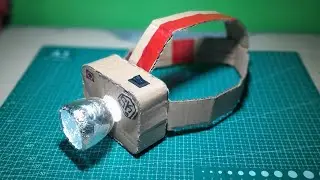 Diy Ide kreatif dengan botol plastik & kardus cara membuat lampu senter kepala LED di rumah