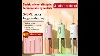 Portable electric oral irrigator
