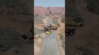 realistic highway car crash #1k 😯 #beamngdrive #beamngcrashes #cartoon #cargames #shorts