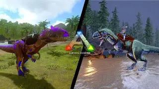QUAL É O MELHOR?! ALLOSSAURO VS MEGALOOSSAURO - ARK MOBILE