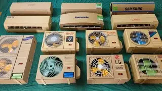 Making cardboard air conditioner models inspired by Samsung, LG, Daikin, Panasonic, Toshiba, Hitachi