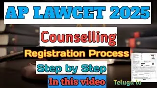 Ap lawcet 2025 counseling registration process stepbystep/aplawcet counseling2025I @pnkeducation