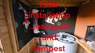 Koi pond filter install....eazypod and tempest..... pipework in place