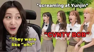 YUNJIN shared LE SSERAFIM reactions when she explained CHAEWON &lsquo;C*NTY BOB&rsquo; mean