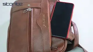 Storite Stylish PU Leather Sling Cross Body Travel Office Business Messenger One Side Shoulder Bag