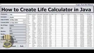How to Create Life Calculator in Java NetBeans