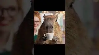 🐾 Capybara Goes on a Coffee Run! Funny Animal Short #Shorts