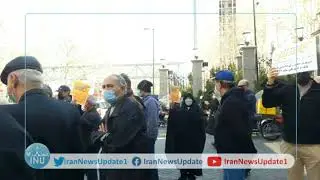 Creditors of IRGC backed Caspian institution rally outside CBI, Tehran; December 25, 2021
