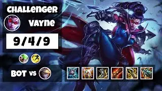 Vayne Bot Lane 11.8 Challenger Gameplay Replay S11 (9/4/9) - BR