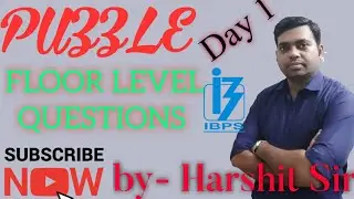 PUZZLE||Floor PUZZLE||Best Approach||Day 2 ||Harshit Sir||RRB||Online Study 2020