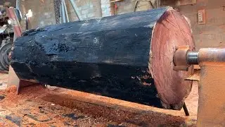 Horror Wood Rotation || Potential dangers when processing large logs