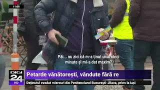 Petarde vânătorești, vândute oricui pentru distracție, în piețele din București