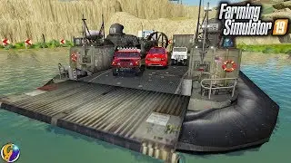 FS19-  DRIVING MILITARY BOATS $230,000 MILITARY CARGO BOAT FARMING SIMULATOR 19