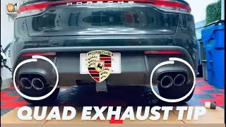 Модернизация установки четырехвыхлопной насадки Porsche Macan