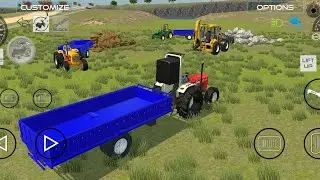 ✅Drive JCB And Unloaded Stone 🪨 From Dumfer Truck 🚛 In Game #indian #tractor #trolley #sonalika #jcb