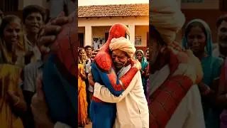Spider men ne gaon ke bachho ko bomb se bachaya #bacche #spiderman #oldmen #school #safelife