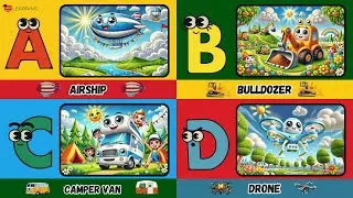 ABC Vehicles Song | Learn the Alphabet with Fun Transportation 🚗✈️ | #abcd #kids
