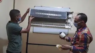 فك كارته وموتور بلاور جهاز تكييف شارب 3 حصان