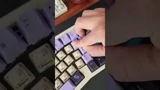 PBT Taro keycaps on the cream Spring keyboard #keycaps #keyboard #mechanicalkeyboard