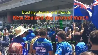New Zealand day Protest march destiny church and friends. Citizen of Auckland silent audits 31/1/06