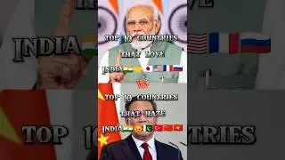 top 10 countries that hate india and that love india🇮🇳&hearts;️🇯🇵🇮🇱🇩🇪🇬🇧🇦🇪🇫🇷