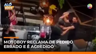 Motoboy é agredido com barra de ferro por tentar corrigir pedido de lanchonete | #AloVoce