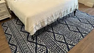 SAFAVIEH Tulum Collection Navy and Ivory 8 x 10 Area Rug