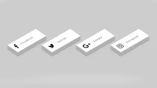 css isometric social media icons | Html Css 3D Icon Hover effect
