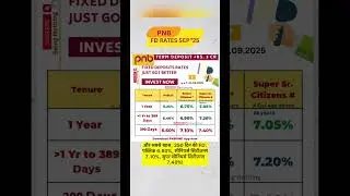 PNB FD Rates September 2025 | Punjab National Bank Fixed Deposit Interest Rates | Latest Update #pnb