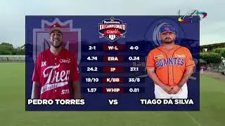 Tiago da Silva -Gigantes de Rivas  vs Tren de Norte  - pitcher 8 innigs com zero ponto.7 strike out