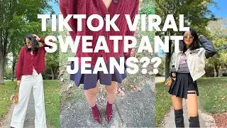 TIKTOK VIRAL SWEATPANT JEANS - Is Halara's Flex Denim Just as Good?