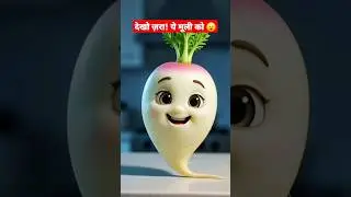 बोलती हुई मूली 🥕 | Fun Healthy Food for Children #ytshorts  #shortsfeed #shortvideo