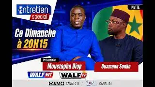 Ousmane Sonko est l'invité de Moustapha Diop dans Entretien Spéciale de 16/08/26 sur WalfNet