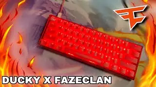 FAZE X DUCKY One Mini Keyboard All Red Unboxing