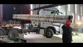Loading Pipe Base Well Screens into containers