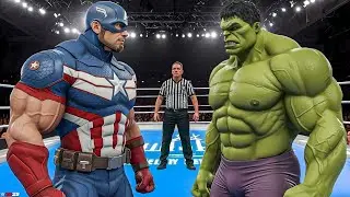 WWE 2K25 - CAPTAIN AMERICA VS HULK | PS5 Gameplay 
