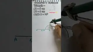 construct a isosceles triangle| construction| YouTube shorts viral videos| maths shorts video|