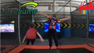 Playing ValoJump Interactive TRAMPOLINE Game - Playfactore Manchester