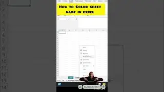 change sheet tab color  #exceltips #excel
