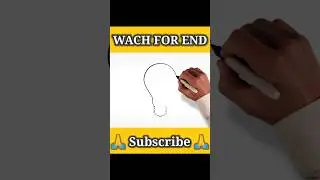 💡✍️😱😱 led bulb drawing || creative light bulb drawing || #shorts #short #treanding #shortfeed #viral