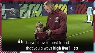 10 YEAR OLD WEST HAM SUPER FAN INTERVIEWS ARNAUTOVIC, WILSHERE & PELLEGRINI!