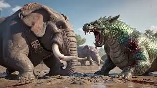 Elephant Attack large tiger4 #movie #cat #catart #animation #catcartoon #cartoon #pets #film