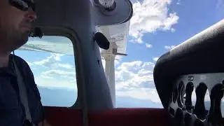 Student pilot, Bill Lyden during a flight instruction with instructor Monte Belgarde.