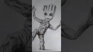 I draw Groot sketch #shorts #viralshorts